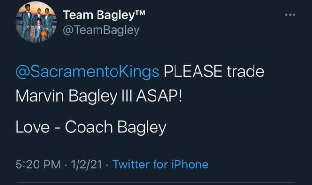 世界杯官方直播软件下载-巴格利的国王生涯前途暗淡？父亲炮轰主帅请求交易