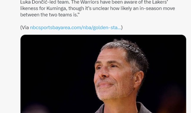 世界杯手机高清观看入口-曝去年湖人已关注库明加：佩林卡喜爱成推手 3换1报价勇士未接受